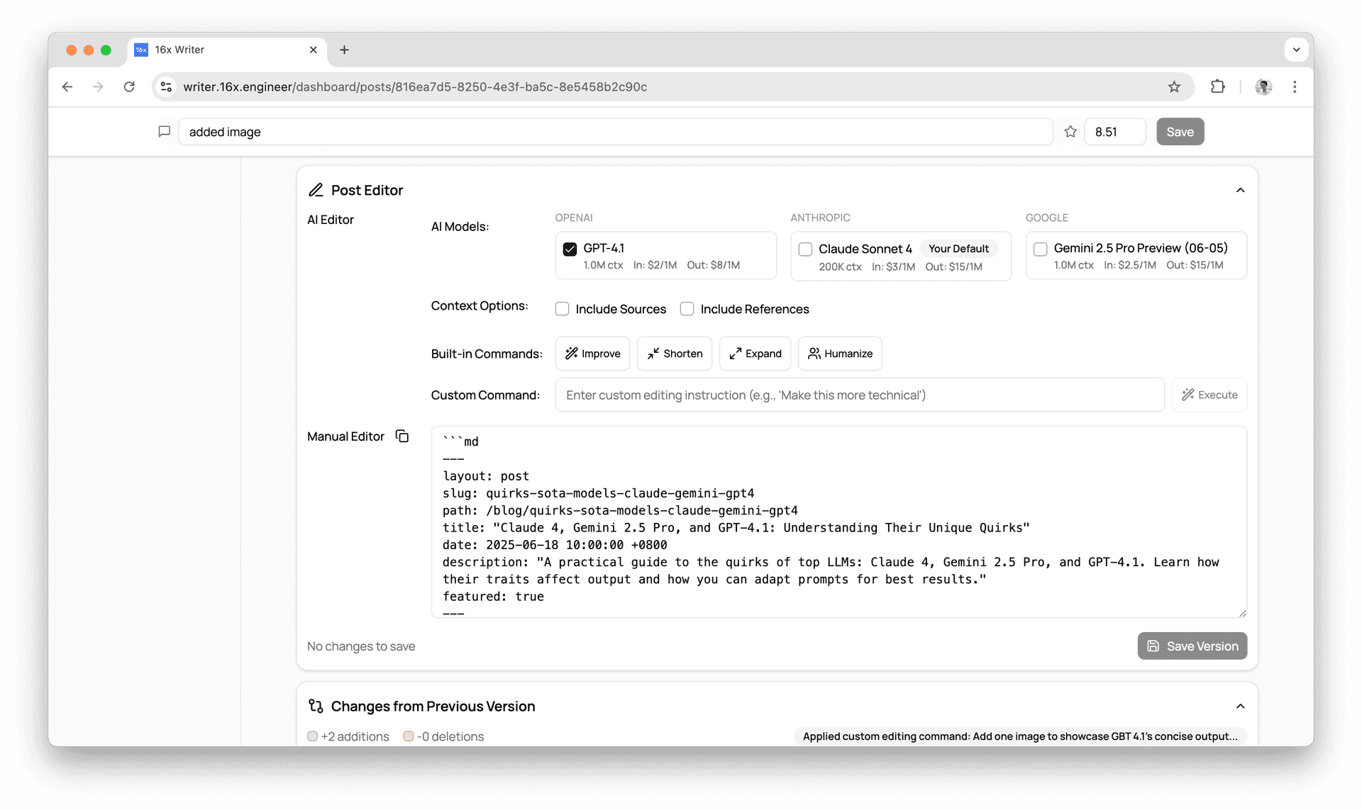 AI-Powered Post Editor