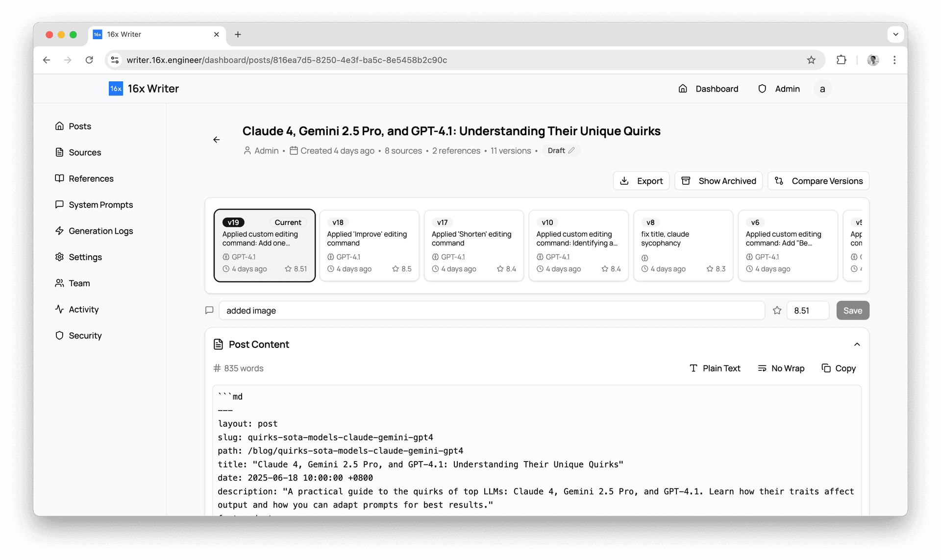 Version Control and Tracking